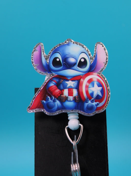 Super Hero Alien Acrylic Badge Reel