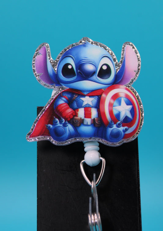 Super Hero Alien Acrylic Badge Reel