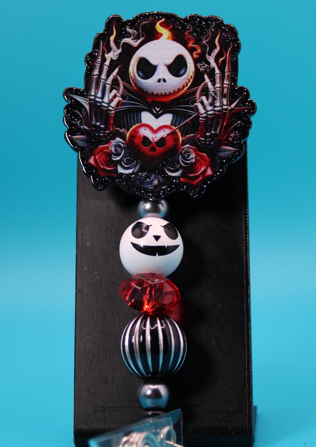 Skeleton King Acrylic Badge Reel