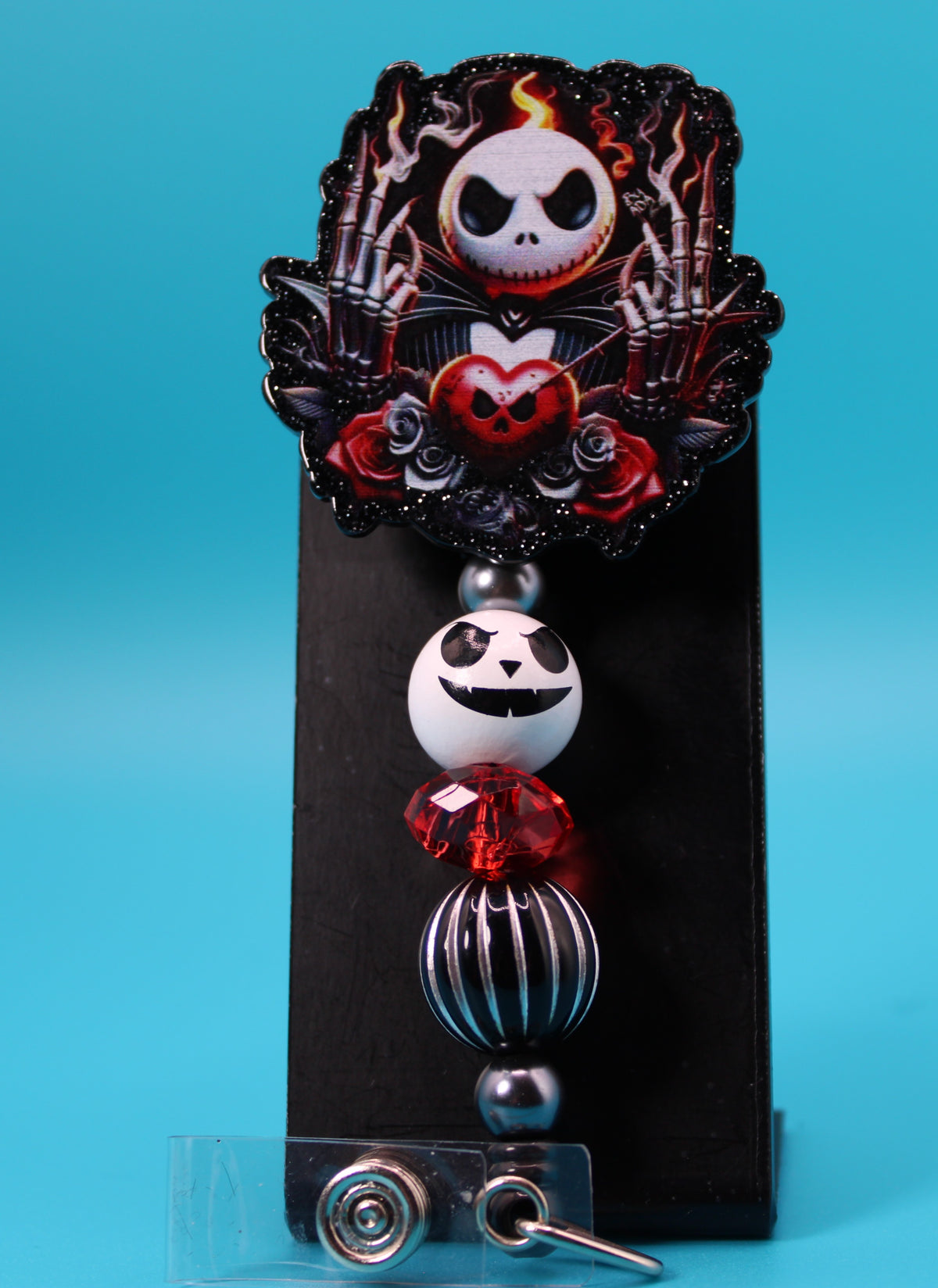 Skeleton King Acrylic Badge Reel