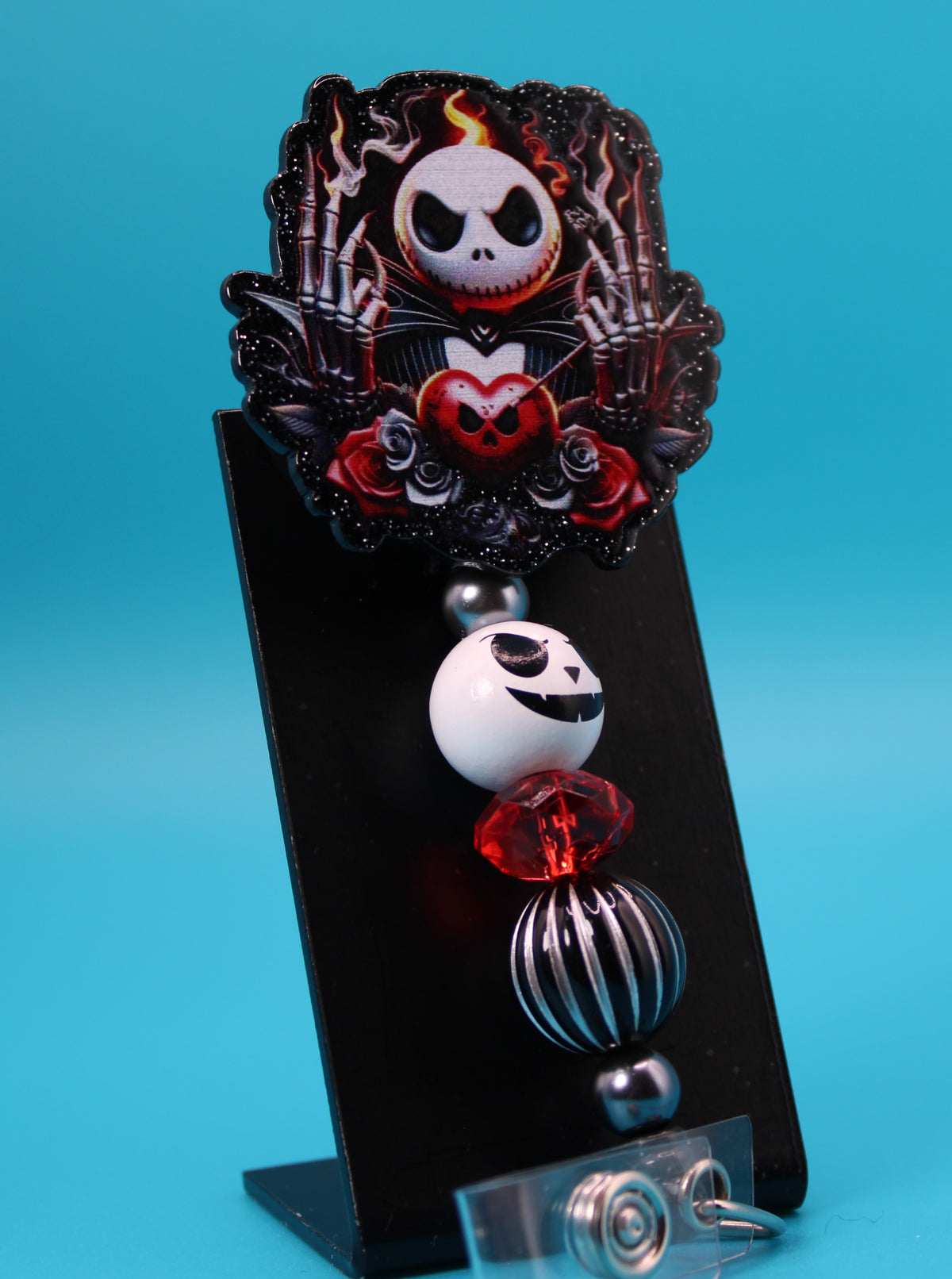Skeleton King Acrylic Badge Reel