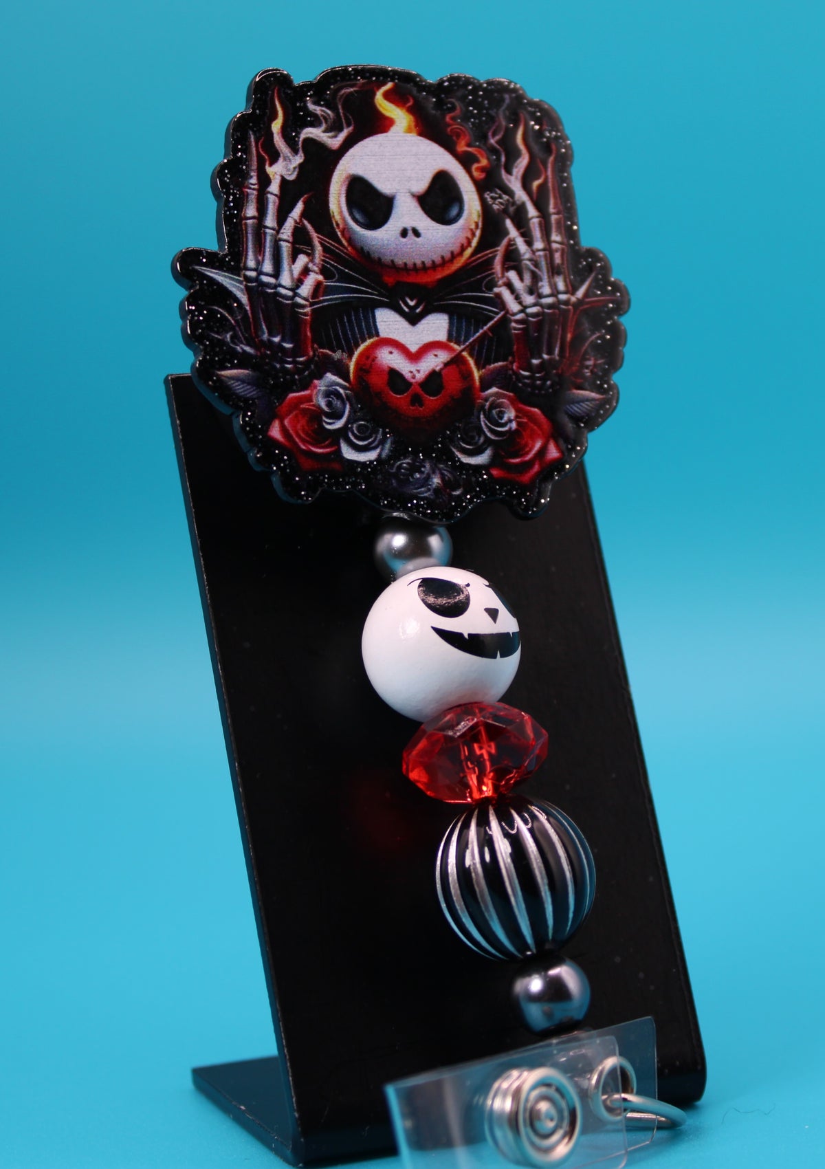 Skeleton King Acrylic Badge Reel