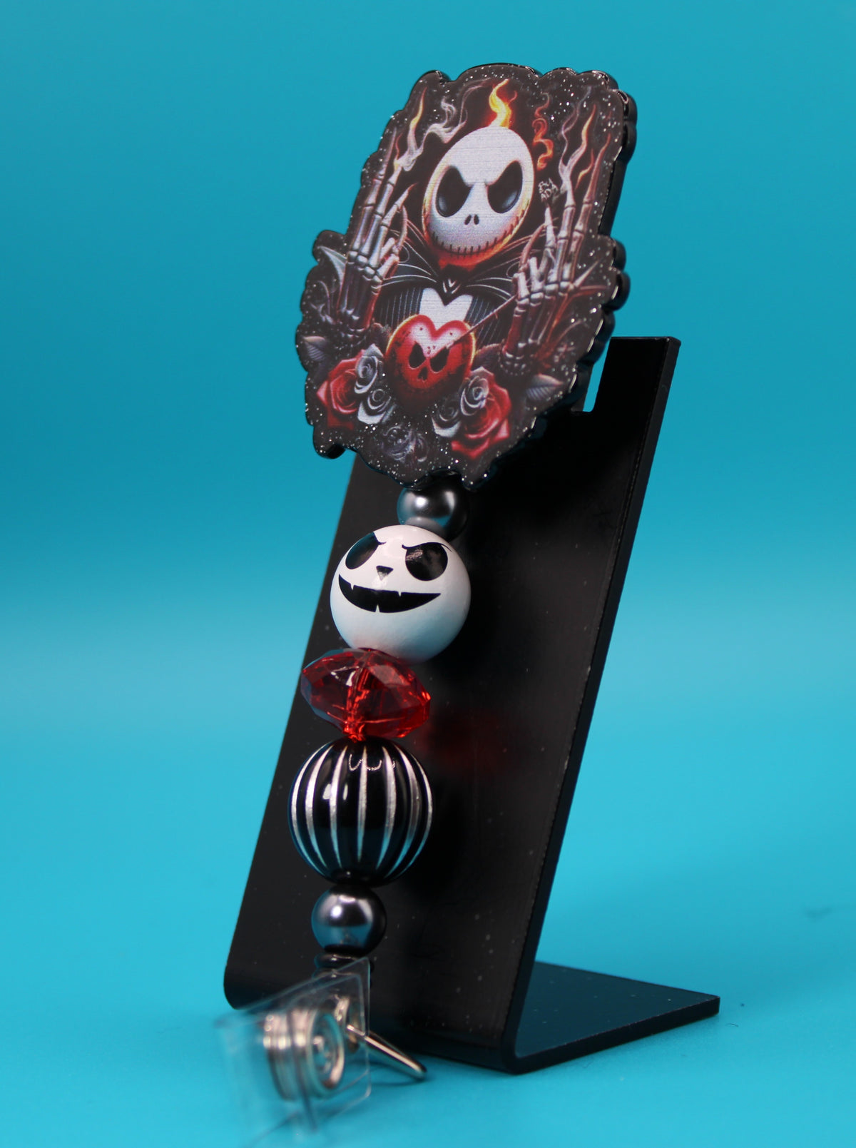 Skeleton King Acrylic Badge Reel