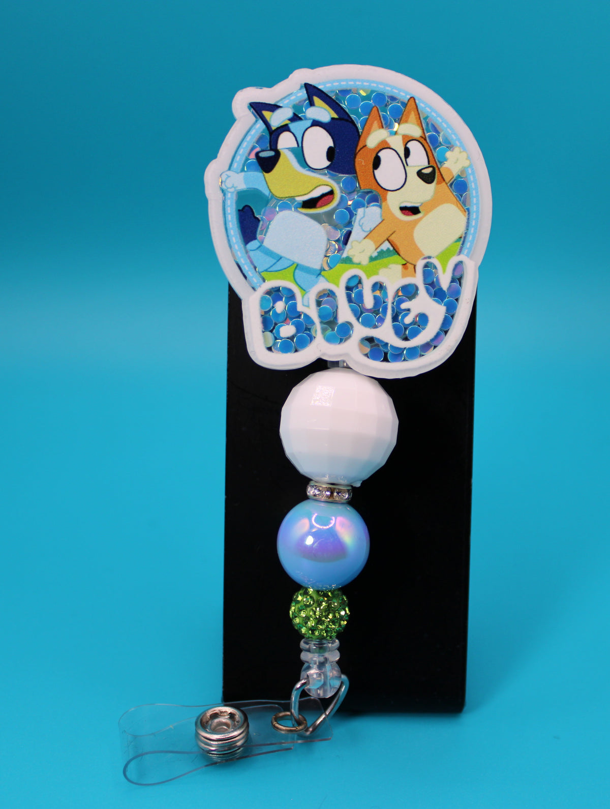 Shaker Cartoon Dog Badge Reel