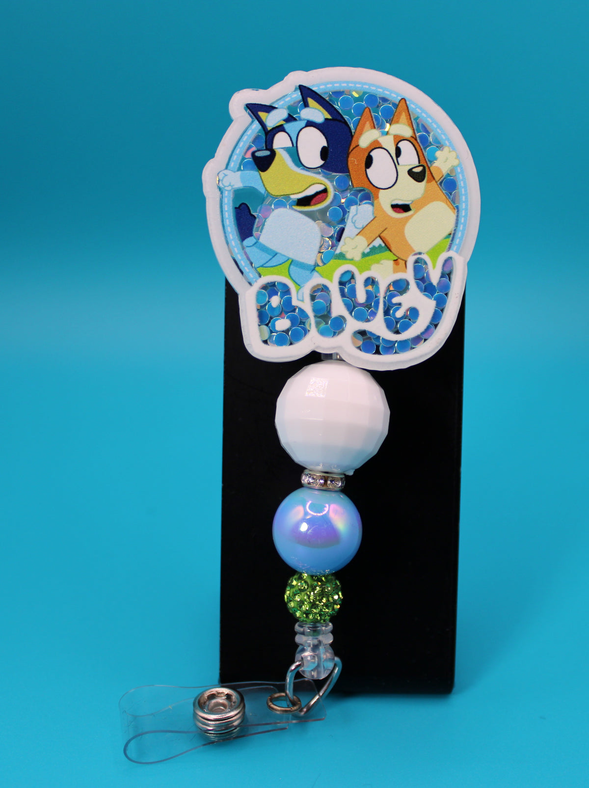 Shaker Cartoon Dog Badge Reel