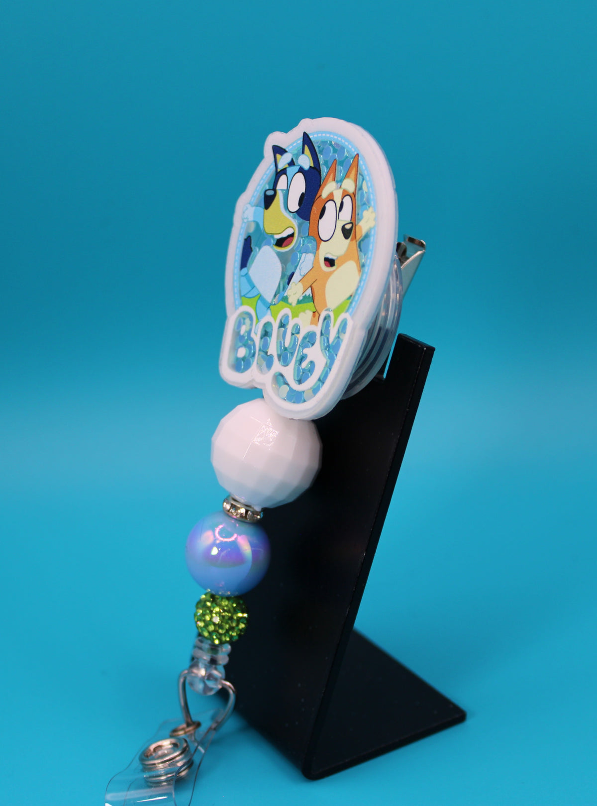 Shaker Cartoon Dog Badge Reel