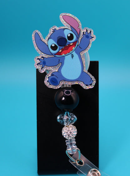 Blue Alien #1 Acrylic Badge Reel