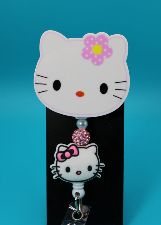 Cat Acrylic Badge Reel