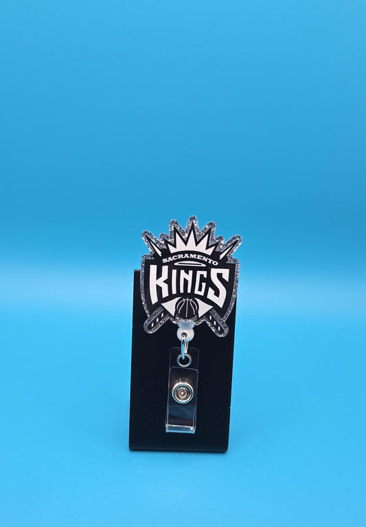 Sports Themed Basketball Team Acrylic Badge Reel