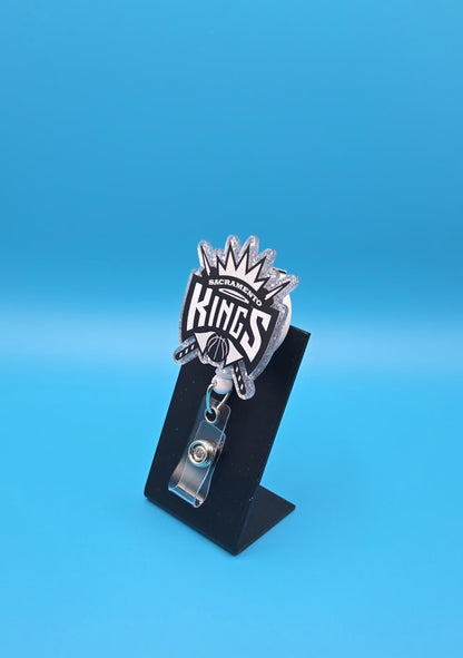 Sports Themed Basketball Team Acrylic Badge Reel