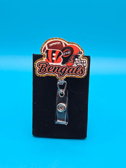 Sports Themed Football Acrylic Badge Reel