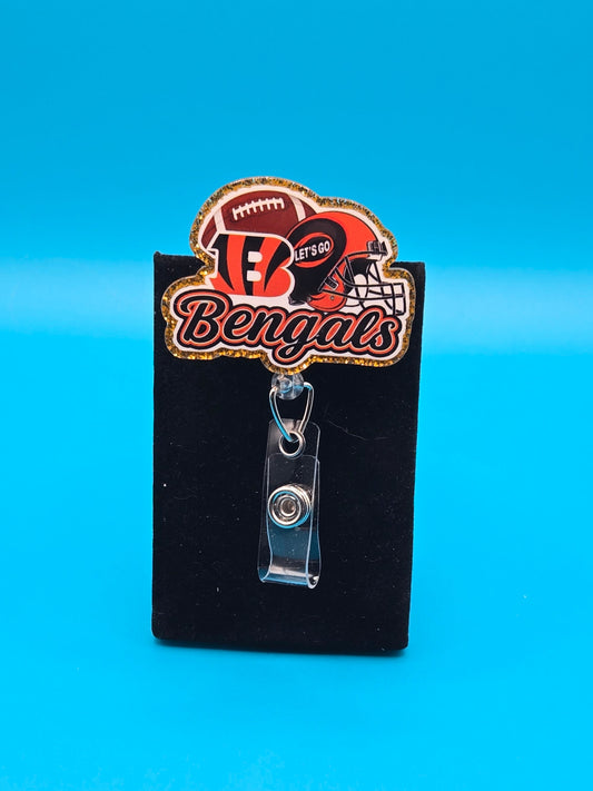 Sports Themed Football Acrylic Badge Reel