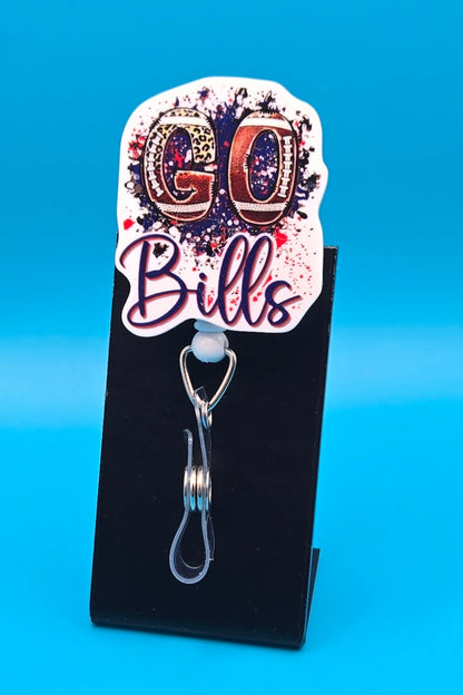 Sports Themed Football Acrylic Badge Reel
