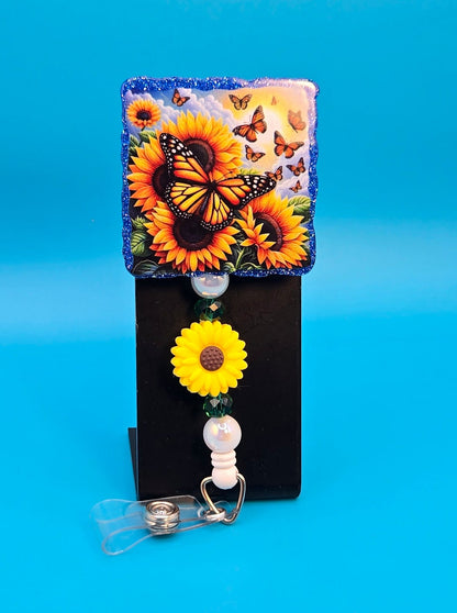 Beautiful Butterfly Acrylic Badge Reel