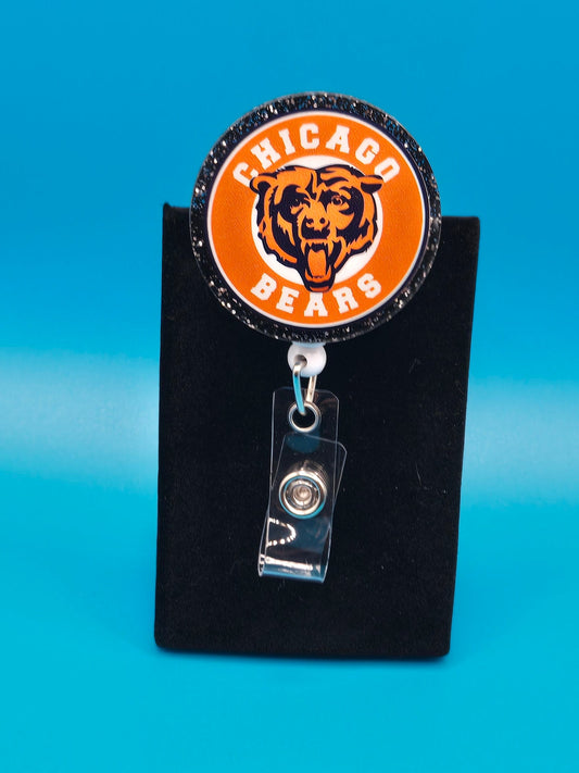 Sports Themed Football Acrylic Badge Reel