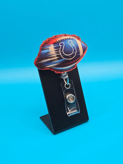 Sports Themed Football Acrylic Badge Reel