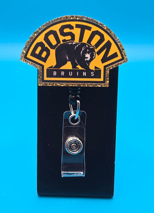 Sports Themed Hockey Acrylic Badge Reel