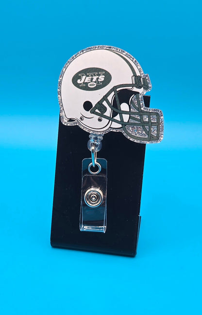 Sports Themed Football Helmet Acrylic Badge Reel