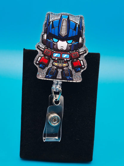 Robot Character Acrylic Badge Reel