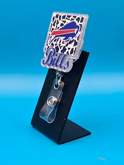 Sports Themed Football Acrylic Badge Reel