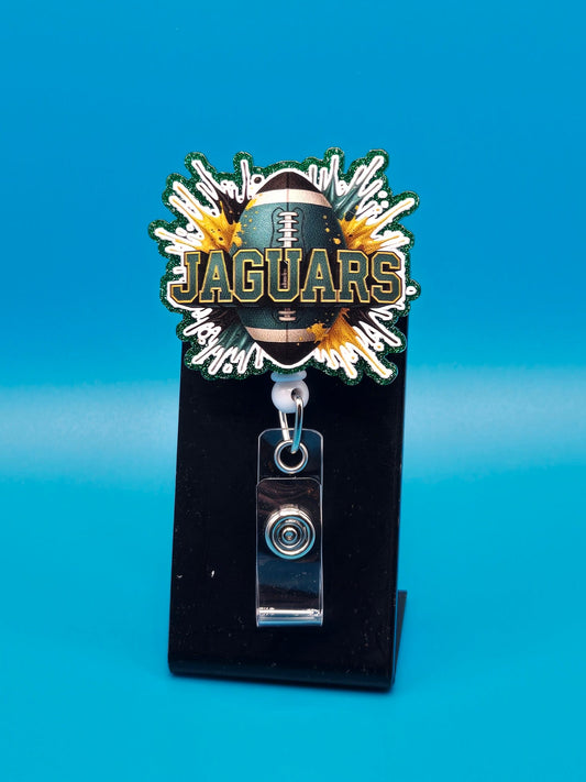 Sports Themed Football Acrylic Badge Reel