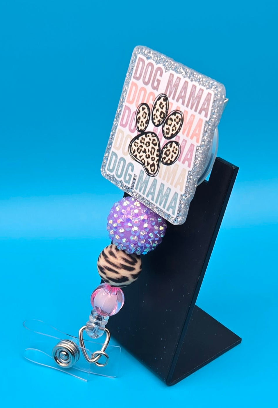 Dog Mama Acrylic Badge Reel