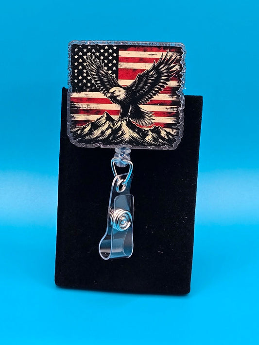 Patriotic Acrylic Badge Reel