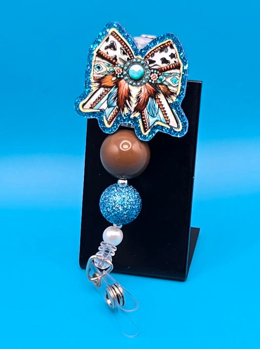 Western Bow Acrylic Badge Reel