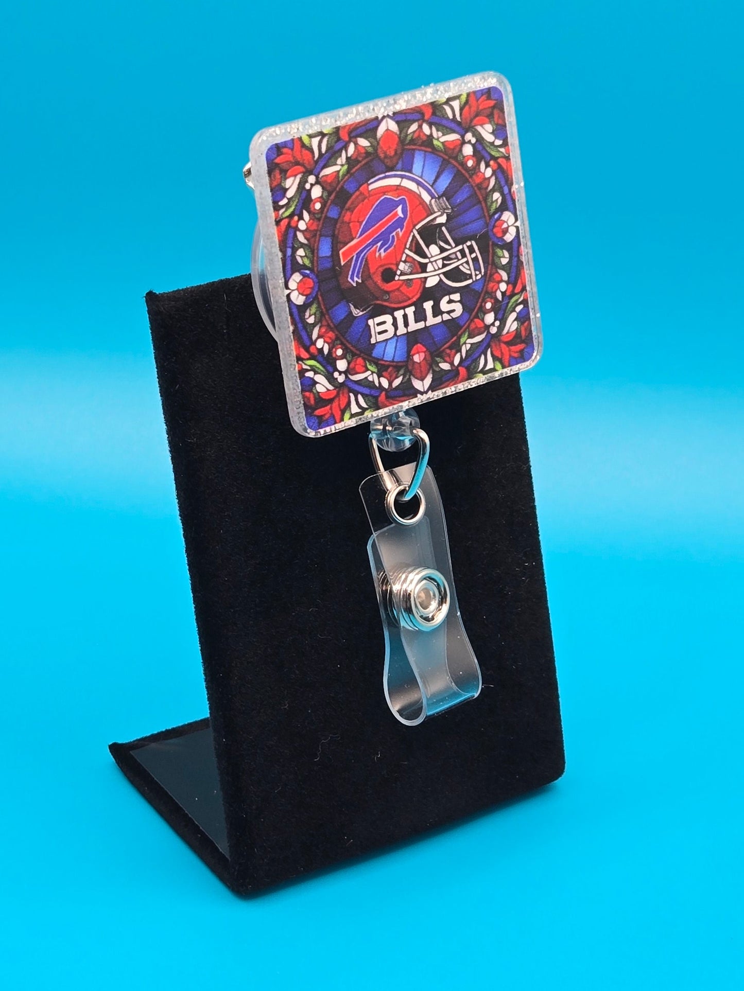 Sports Themed Football Acrylic Badge Reel