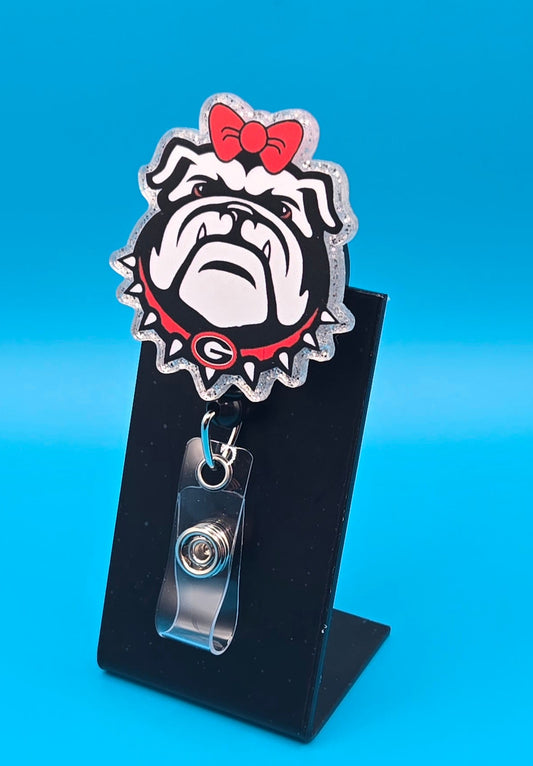 Sports Themed Football Acrylic Badge Reel