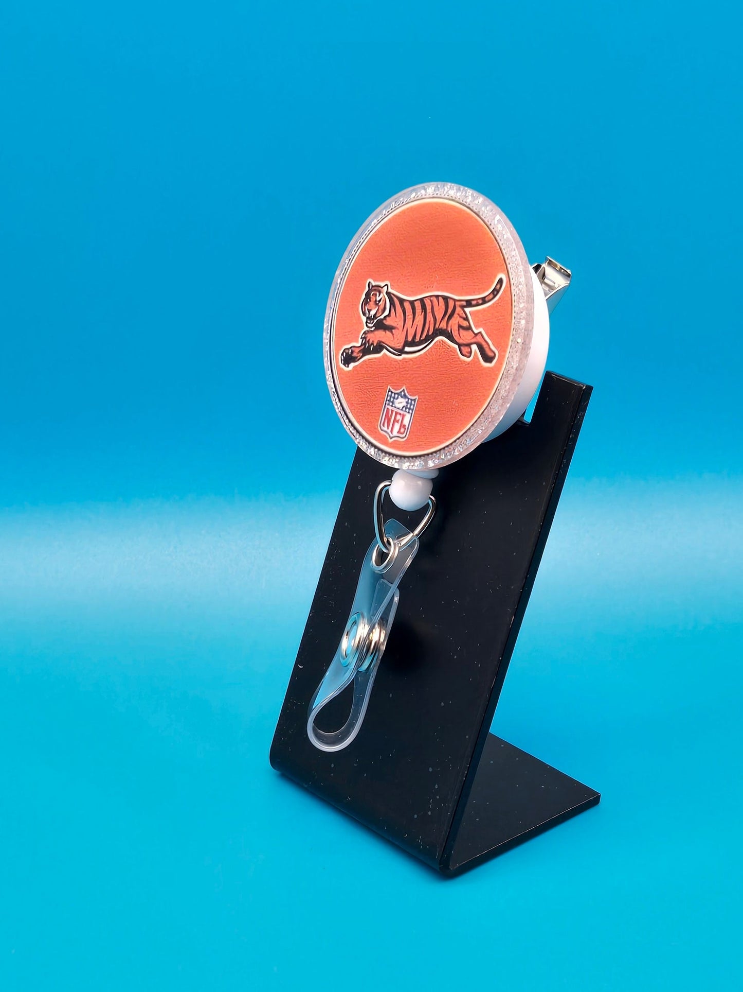 Sports Themed Football Acrylic Badge Reel