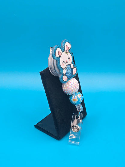 Sweet Bunny Acrylic Badge Reel