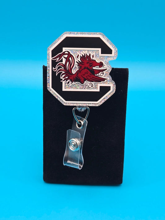 Sports Themed Football Acrylic Badge Reel