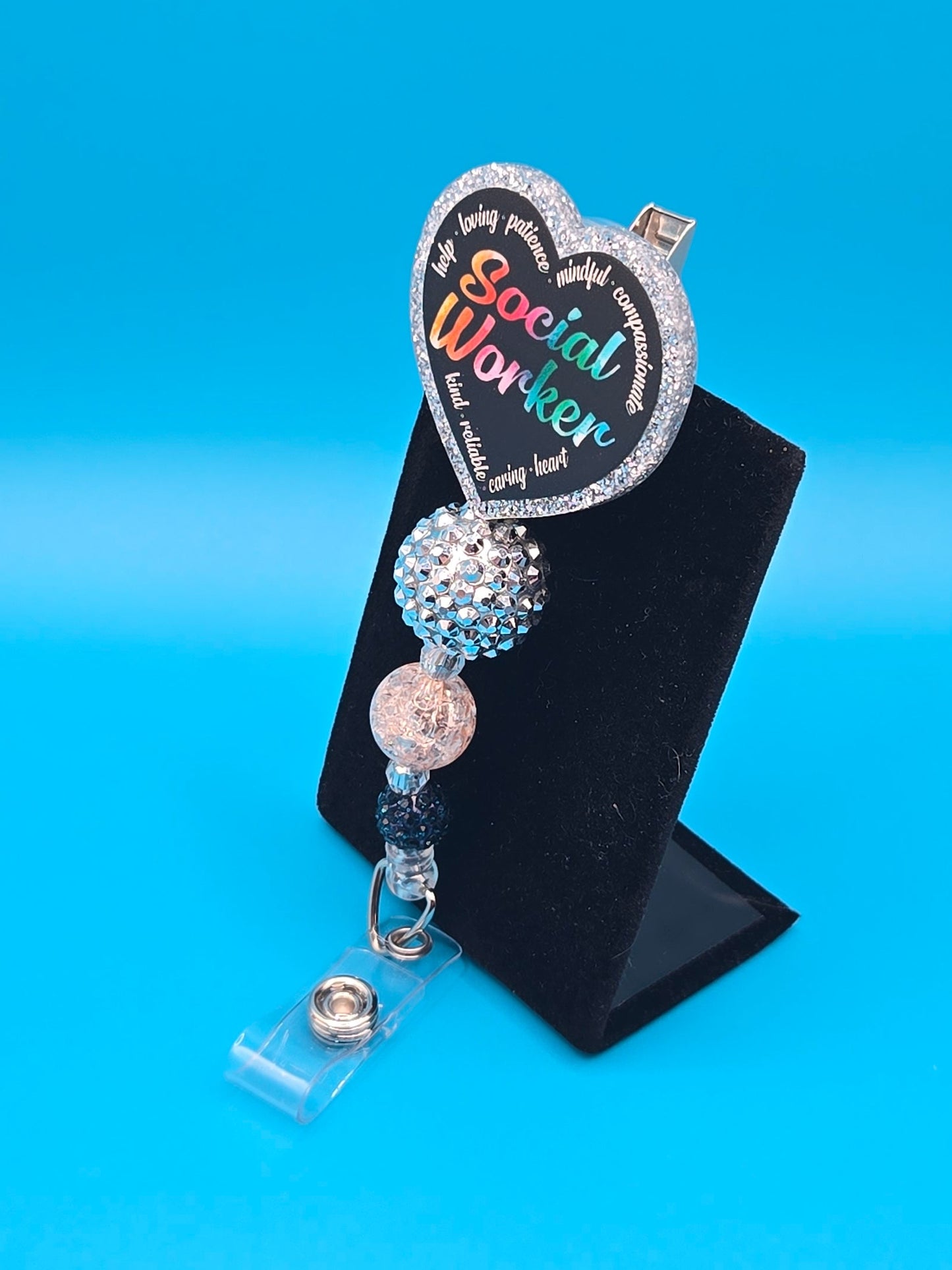 Social Worker Acrylic Badge Reel