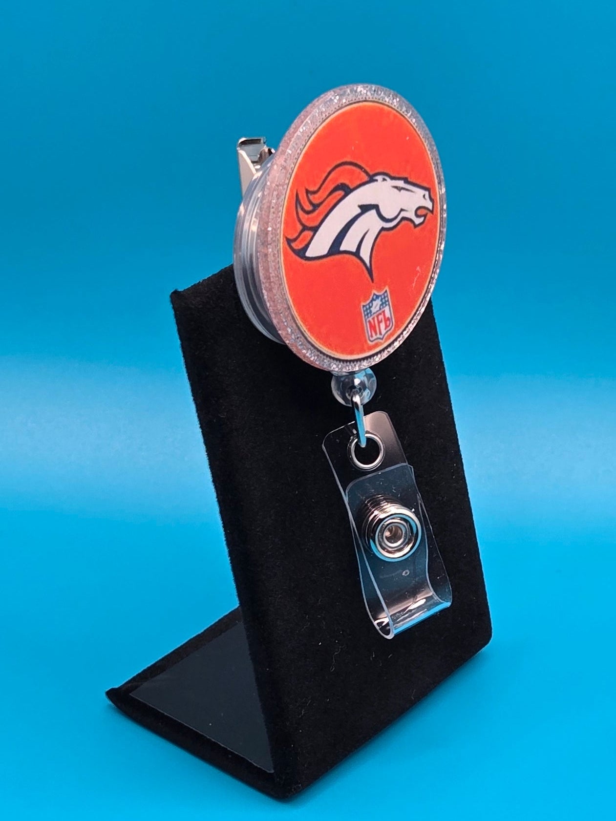 Sports Themed Football Acrylic Badge Reel