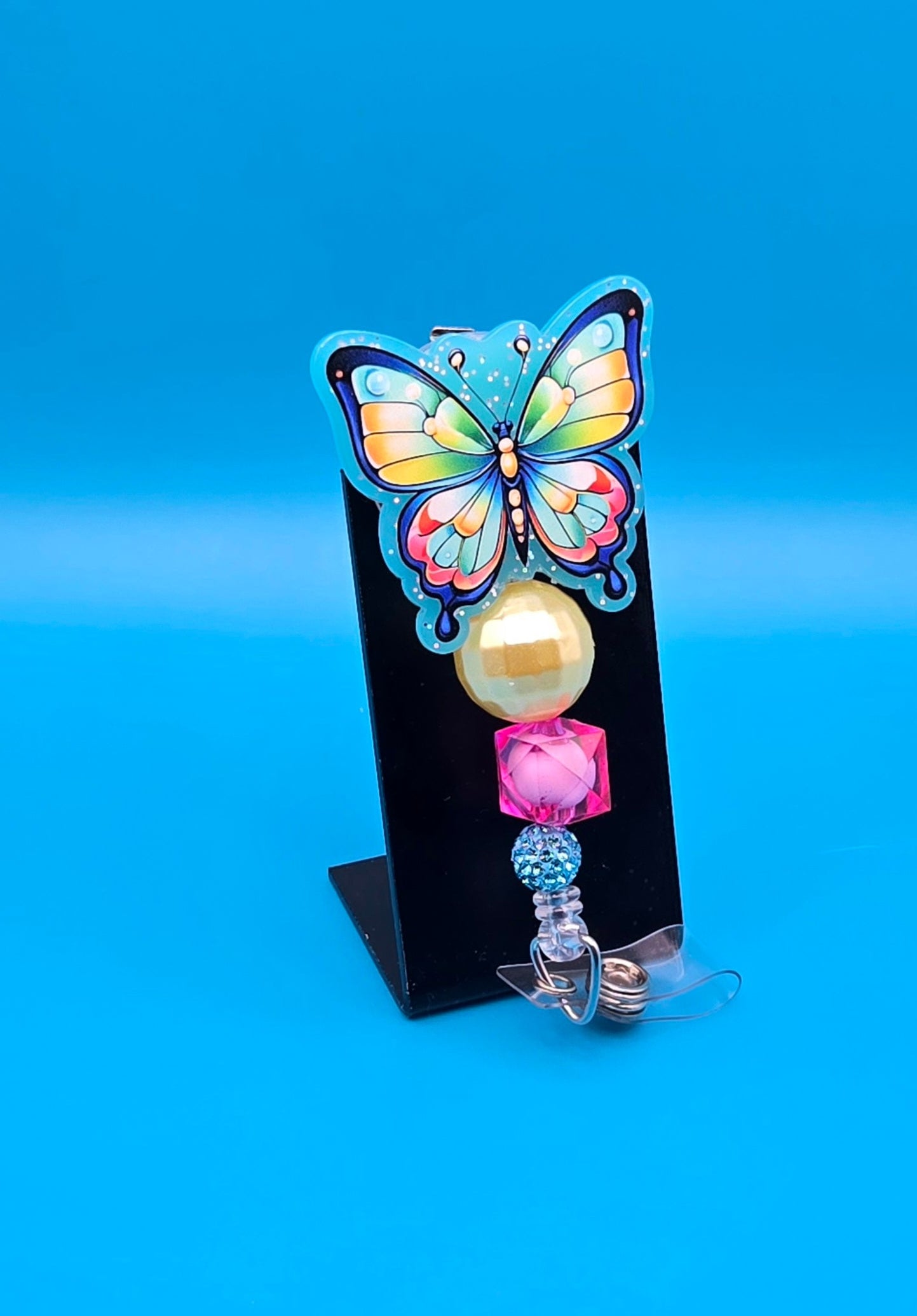 Beautiful Butterfly Acrylic Badge Reel