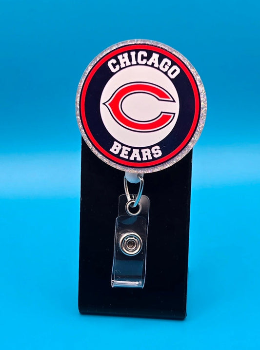 Sports Themed Football Acrylic Badge Reel