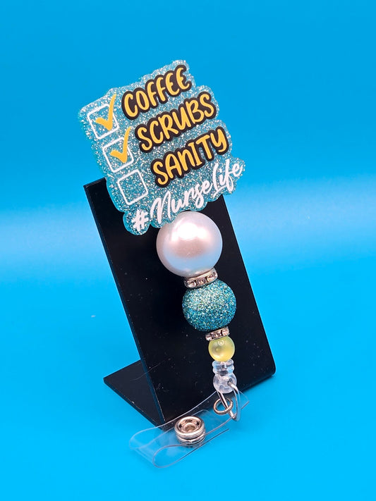 Nurse Life, Medical,  Acrylic Badge Reel