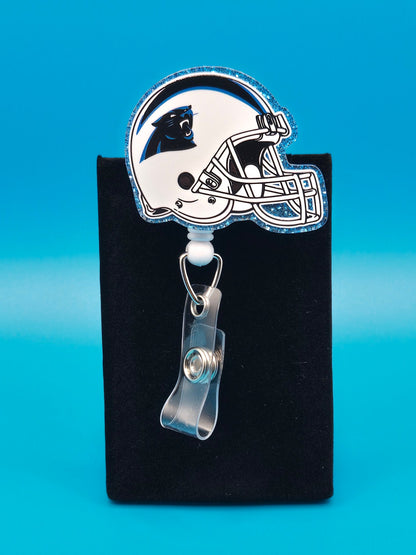 Sports Themed Football Helmet Acrylic Badge Reel