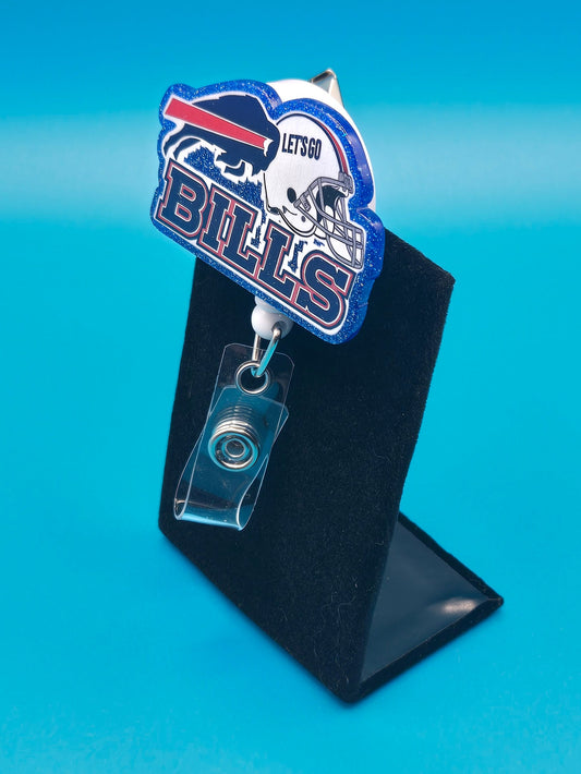 Sports Themed Football Acrylic Badge Reel