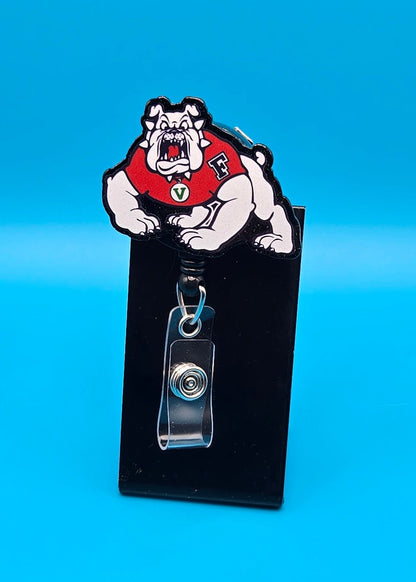 Dog Mascot  Acrylic Badge Reel
