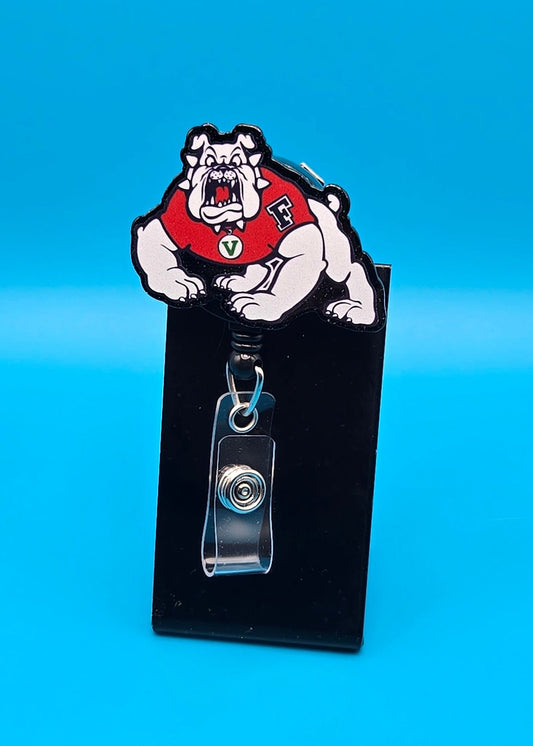 Dog Mascot  Acrylic Badge Reel