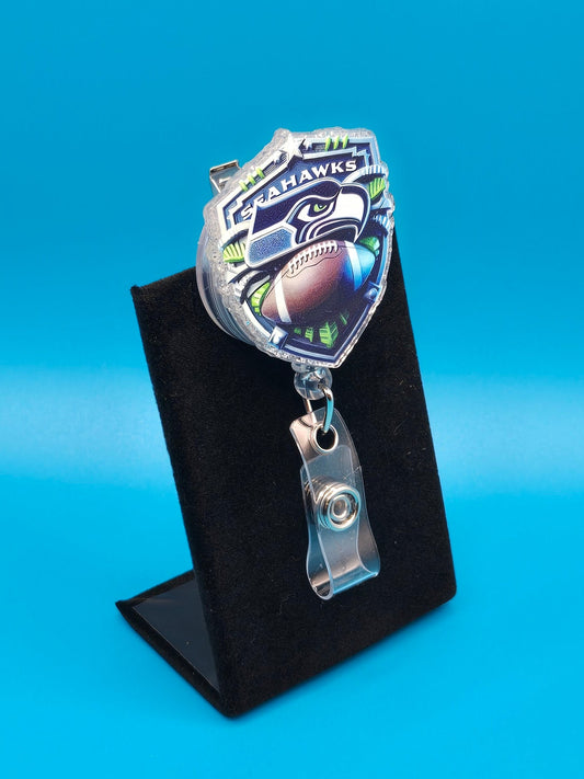 Sports Themed Football Acrylic Badge Reel