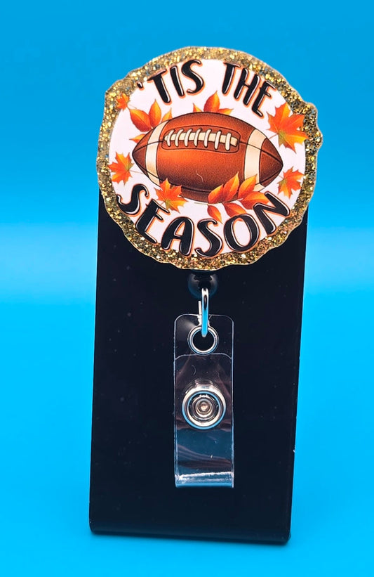 Sports Themed Football Acrylic Badge Reel