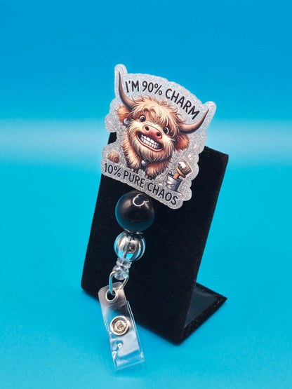 Pure Chaos Acrylic Sassy Badge Reel