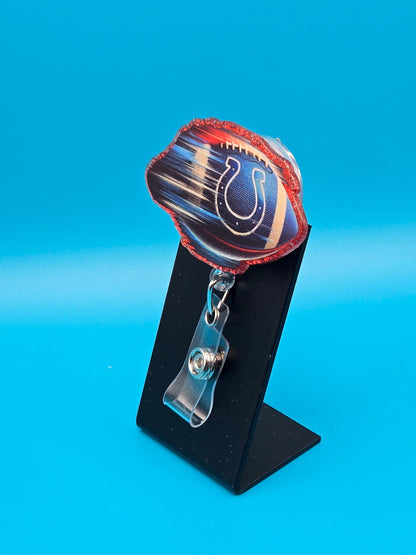 Sports Themed Football Acrylic Badge Reel