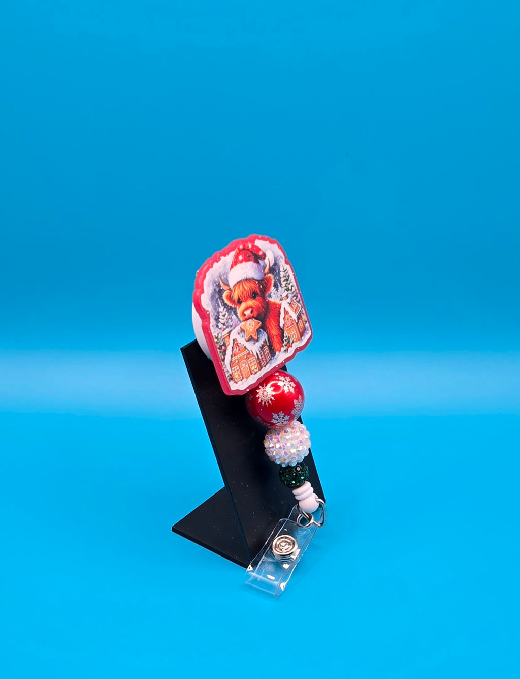 Cow Gingerbread Acrylic Sassy Badge Reel