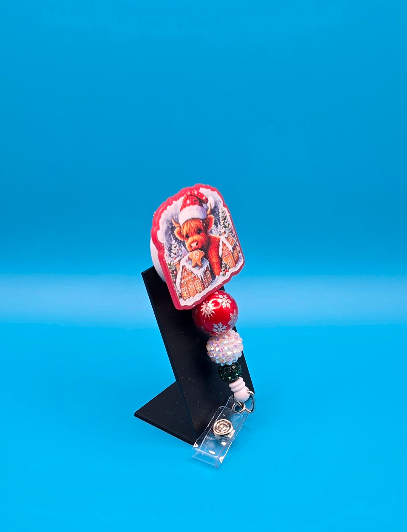 Cow Gingerbread Acrylic Sassy Badge Reel