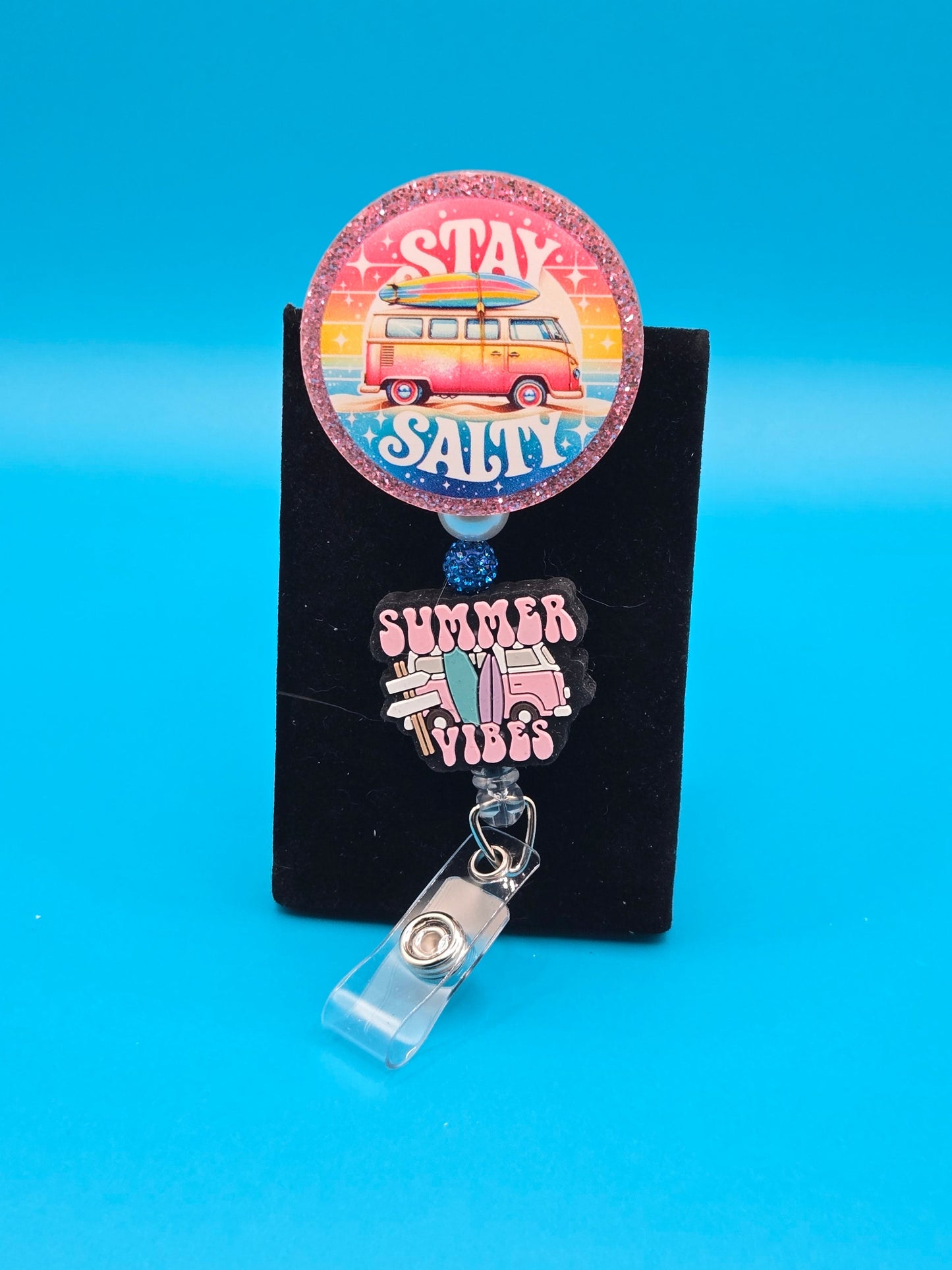 Stay Salty Acrylic Badge Reel