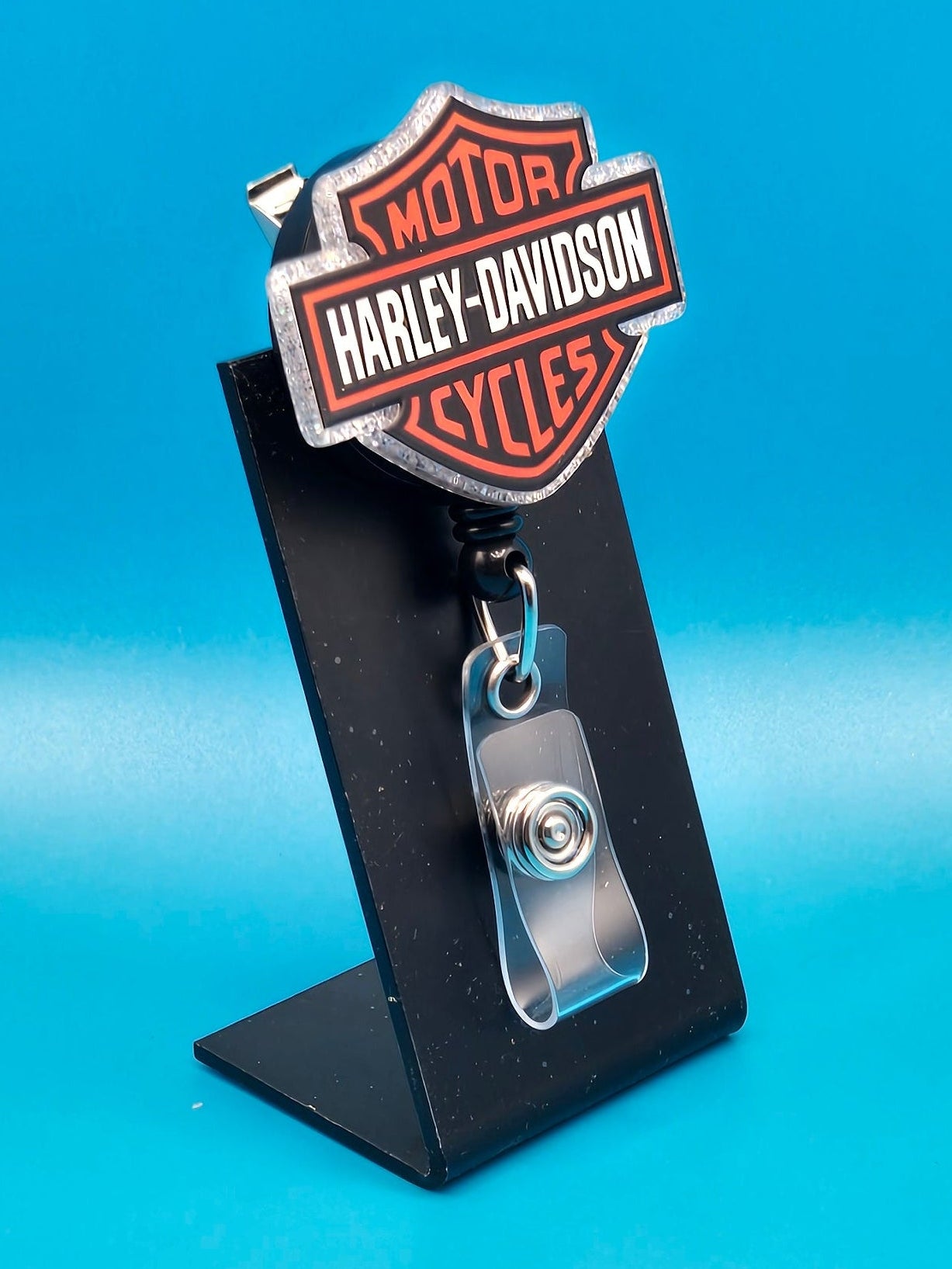 Motorcycle Themed Acrylic Badge Reel